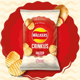 Walkers Crinkles Simply Salted crisps 5x23g multipack (British brand)