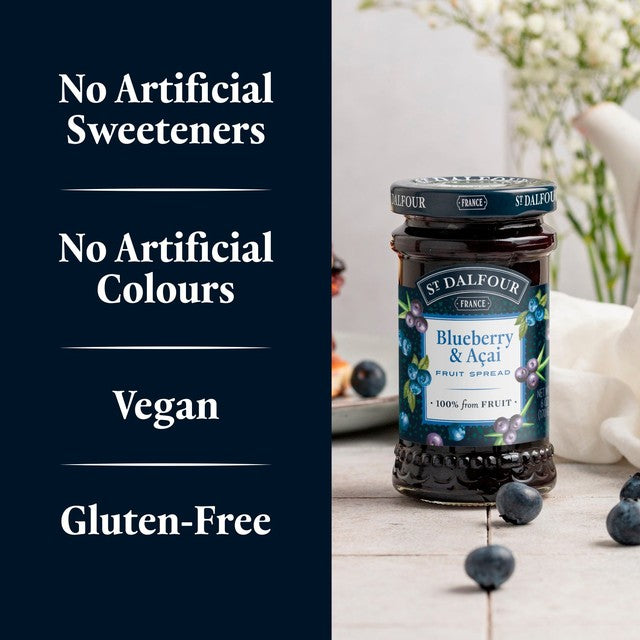 St Dalfour blueberry and acai fruit spread 170g (British brand)