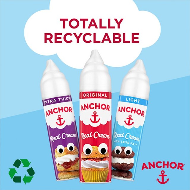 Anchor light cream spray can 250g - British product