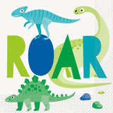 M&S Unique Party Blue & Green Dinosaur Paper Luncheon Napkins 16 Pack- Buy online at McGrocer