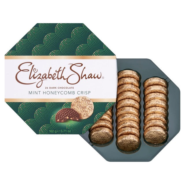 Elizabeth Shaw Dark Mint Crisp Chocolates 162g - British product