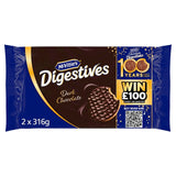 McVitie's Dark Chocolate Digestive Biscuits Twin Pack 2x316g