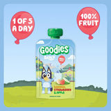 Goodies Bluey kids smoothie Banana Strawberry Apple 4x100g, UK version