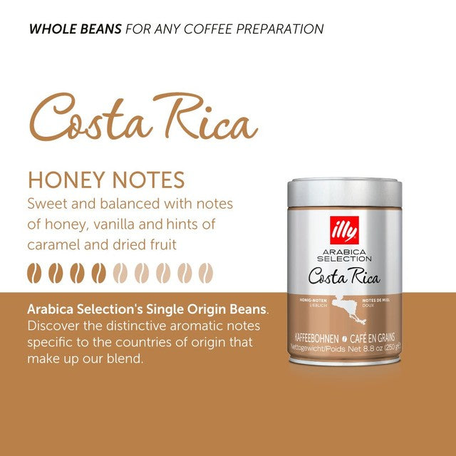 Illy Costa Rica coffee beans 250g, UK version