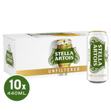 Stella Artois Belgian Unfiltered Lager 440ml Can (British brand)