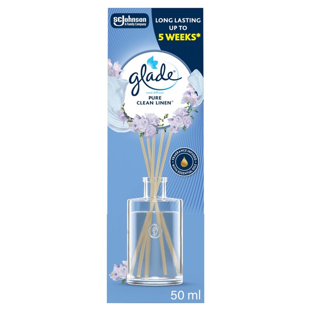 Glade Clean Linen reed diffuser 50ml, UK version