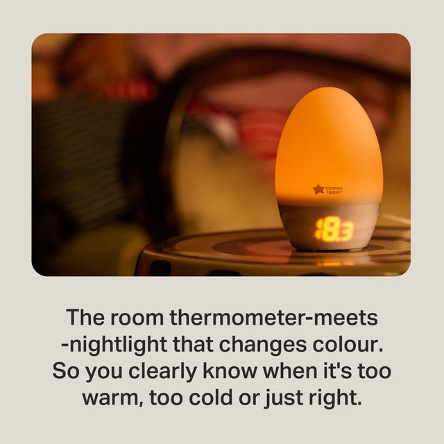 Tommee Tippee Gro Egg 2 night light and digital room thermometer (British brand)