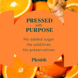 Plenish Turmeric Shots with ginger and orange juice 420ml, imported from the UK