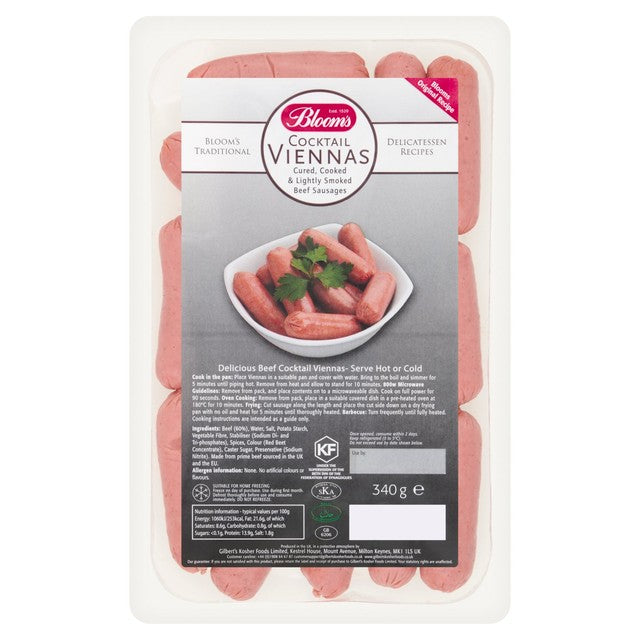 Blooms beef cocktail sausages 340g - British product