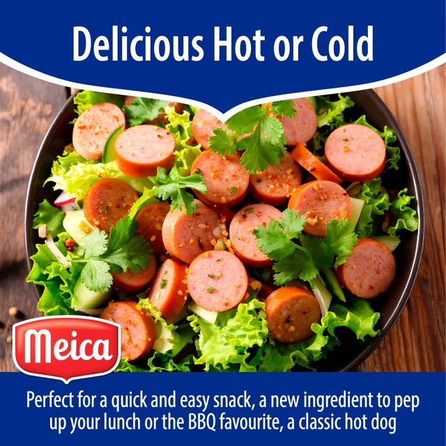 Meica Frankfurter Pork Hot Dog Sausages 375g, imported from the UK