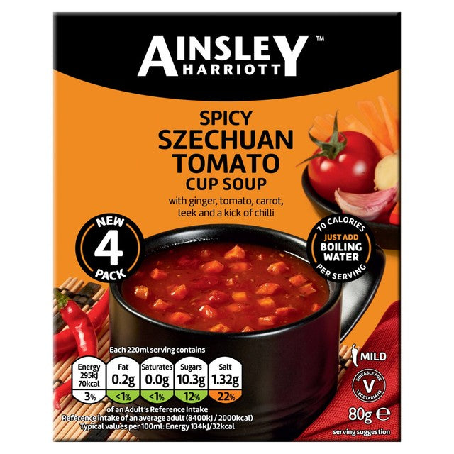 Ainsley Harriott Spicy Szechuan Tomato Cup Soup 80g - British product