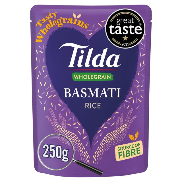 Tilda Wholegrain Basmati Microwave Rice 250g (British brand)