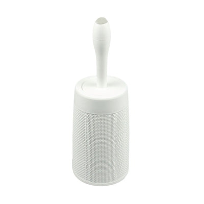 M&S Addis Faux Hessian Plastic Round Toilet Brush Set, White- Buy online at McGrocer