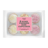 M&S Iced Cupcakes with Strawberry, Lemon and Plain Icing, 6 per Pack- Buy online at McGrocer