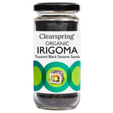Clearspring toasted black sesame seeds jar, imported from the UK