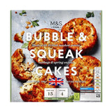 M&S Bubble & Squeak Cakes Cabbage and Potato Vegetarian Side Dishes 4 Pack