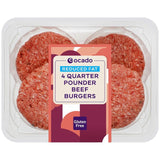 Ocado fettreduzierte Viertelpfünder-Rindfleischburger 454 g