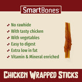 SmartBones chicken wrapped sticks dog treats 5 pack (British brand)