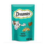 M&S Dreamies Cat Treat Biscuits with Turkey Cat Treats 60g- Buy online at McGrocer