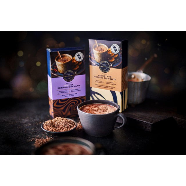 M&S salted caramel drinking chocolate sachet, single serve (British brand)
