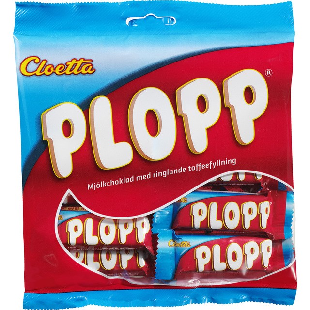 Cloetta Plopp milk chocolate bites 158g - from Sweden