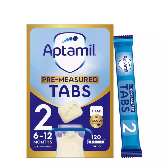 Aptamil follow on baby milk formula tabs 120 per pack - British product