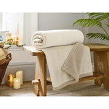 Deyongs Hazelwood Sherpa Throw in Oyster 130 x 170cm - British product