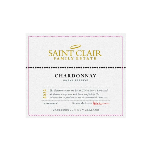 Saint Clair Omaka Reserve Chardonnay 75cl (British brand)