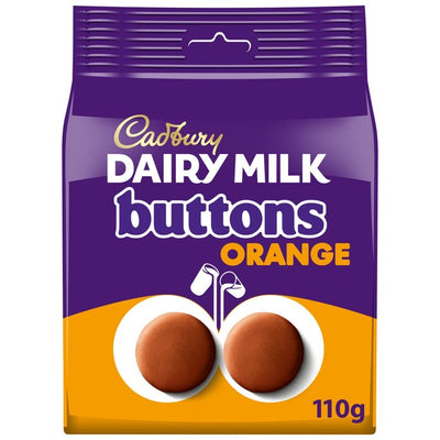 Boutons géants de chocolat au lait orange Cadbury Dairy Milk 100g