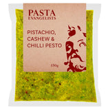 M&S Pasta Evangelists Pistachio Cashew & Chilli Pesto Sauce 150g- Buy online at McGrocer