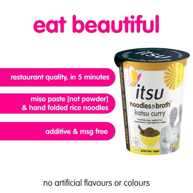 Itsu Katsu Curry instant noodles pot 64g, UK version