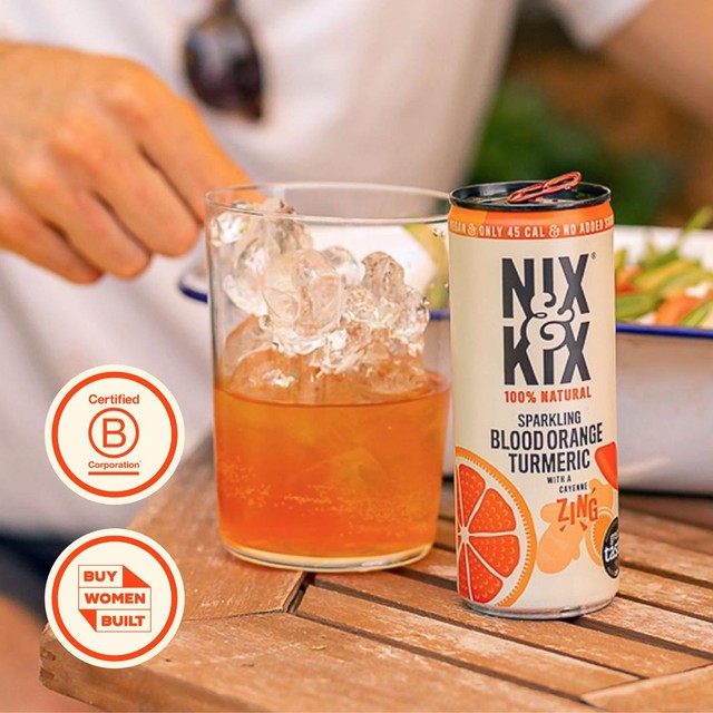 Nix & Kix Blood Orange & Turmeric health drink 250ml, imported from the UK