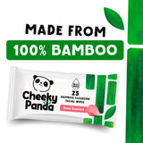 The Cheeky Panda bamboo facial cleansing wipes rose scented (British brand)