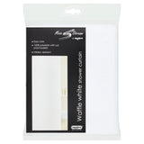 Aqualona white waffle shower curtain 180x180cm - British product