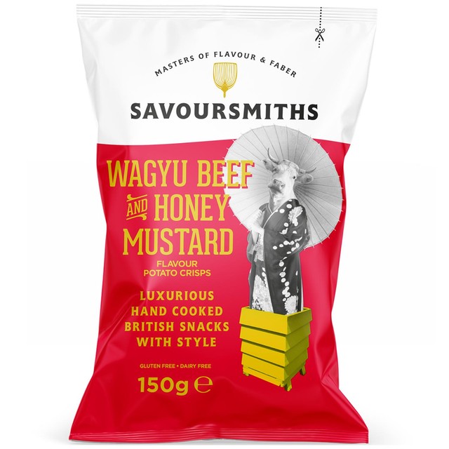 Savoursmiths Wagyu Beef & Honey Mustard potato crisps 150g (British brand)
