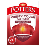 Potters chesty cough pastilles 20 pastilles, imported from the UK