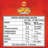 Wotsits Giants baked corn puffs sweet and spicy Flamin' Hot flavour 130g (British brand)