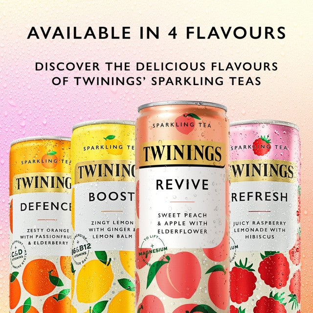 Twinings Sparkling Tea Boost Multi 250ml, imported from the UK