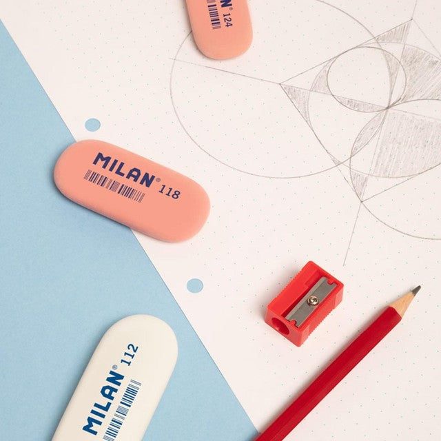 Milan HB graphite pencils hexagonal with eraser box of 12, imported from the UK