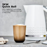 Tower kettle white 1.5L (British brand)