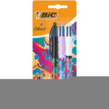BIC 4 Colours Hydrodipping Retractable Ballpoint Pens 3-Pack