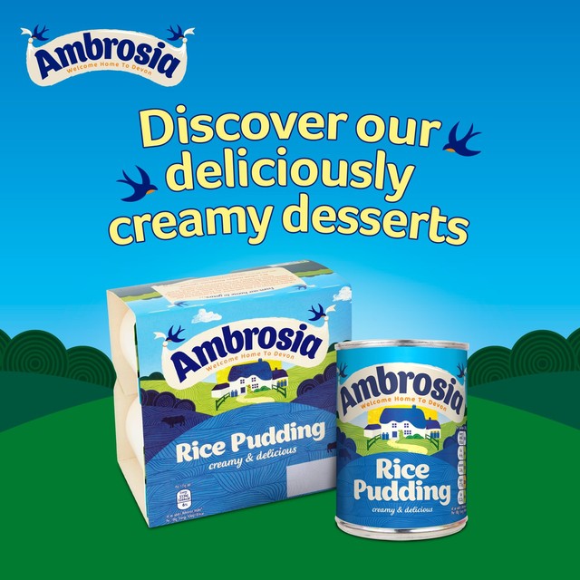 Ambrosia Rice Pudding Snack Pots 120g 4 Pack - British product