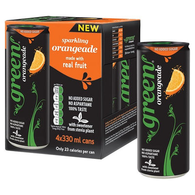 M&S Green Cola Green Orangeade Sparkling No Added Sugar 4 x 330ml- Buy online at McGrocer