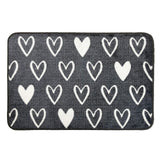 M&S Mighty Mats Supersoft Washable Mat Grey Hearts- Buy online at McGrocer