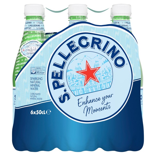 San Pellegrino sparkling mineral water 6x500ml - British product