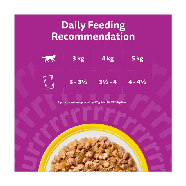 Whiskas wet cat food pouches poultry feasts in jelly 12 x 85g (British brand)
