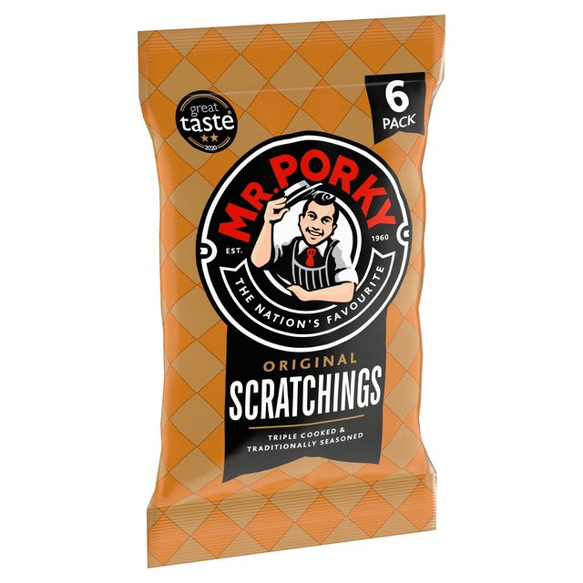 Tayto original pork scratchings 6 x 16g multipack, imported from the UK