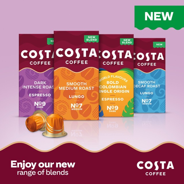Costa Coffee Intense Roast coffee pods 10 pack - British product