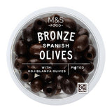 M&S entsteinte schwarze Oliven in Rapsöl 154g, importiert aus Großbritannien