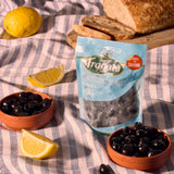 Fragata Marinated Pitted Black Olives with Sea Salt 120g - British product